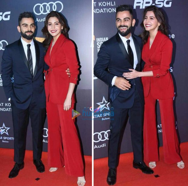Power couple Anushka Sharma and Virat Kohli looked much in love at Indian Sports Honours 20171