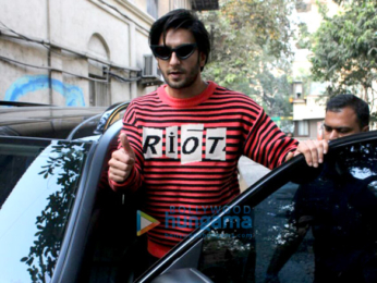 Ranveer Singh snapped outside a dubbing studio