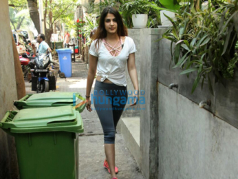 Rhea Chakraborty snapped near Kitchen Garden in Bandra