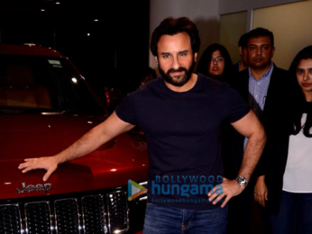 Saif Ali Khan arrives in his new jeep