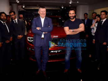 Saif Ali Khan arrives in his new jeep