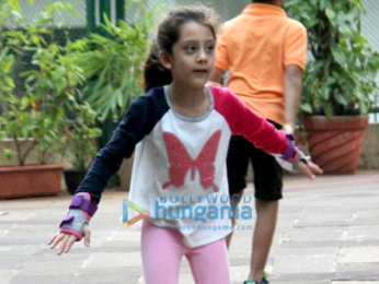 Sanjay Dutt's kids snapped roller skating