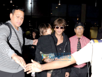 Shah Rukh Khan & AbRam snapped arriving from London