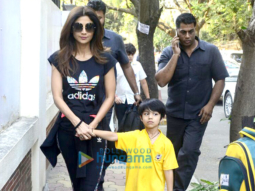 Shilpa Shetty snapped with her son Viaan in Juhu