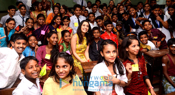 Shraddha Kapoor visits a municipal school in Prabhadevi, Mumbai