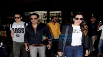 Sonam Kapoor, Anand Ahuja and Govinda snapped at the airport