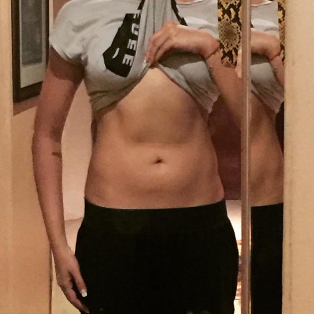 Sushmita Sen flaunts her toned abs