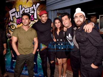 Team of Fukrey Returns snapped promoting the film at various location in Juhu