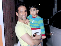 Tusshar Kapoor spotted with his son Laksshya Kapoor at the toddler gym