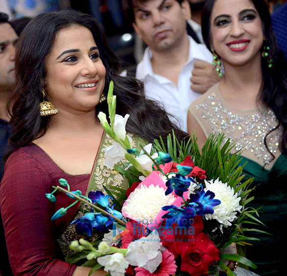 Vidya Balan visits a salon in Delhi