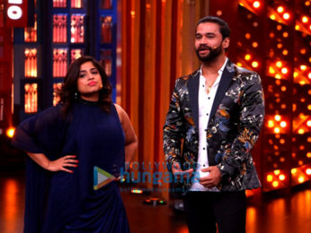 Zareen Khan snapped on the sets of Entertainment Ki Raat