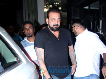 sanjay dutt spotted at ashutosh govarikar office done