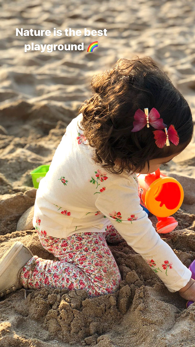 ADORABLE Shahid Kapoor's daughter Misha Kapoor has playtime at the beach