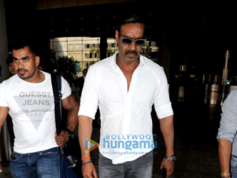 Ajay Devgn, Arbaaz Khan and Sharman Joshi snapped at the airport
