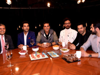 Akshay Kumar, Varun Dhawan, Ayushmann Khurranna and Rajkummar Rao snapped on sets of Rajeev Masand's show