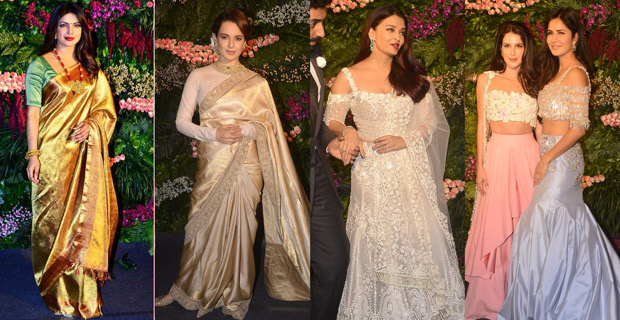 Anushka Sharma - Virat Kohli’s wedding reception Priyanka Chopra, Kangana Ranaut, Aishwarya Rai Bachchan, Katrina Kaif and others who upped the glamour quotient!