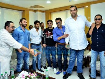 Arbaaz Khan, Sohail Khan, and Farah Khan grace the launch of the Heera Group of companies