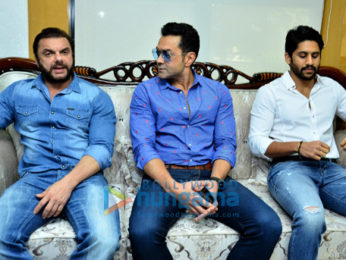 Arbaaz Khan, Sohail Khan, and Farah Khan grace the launch of the Heera Group of companies