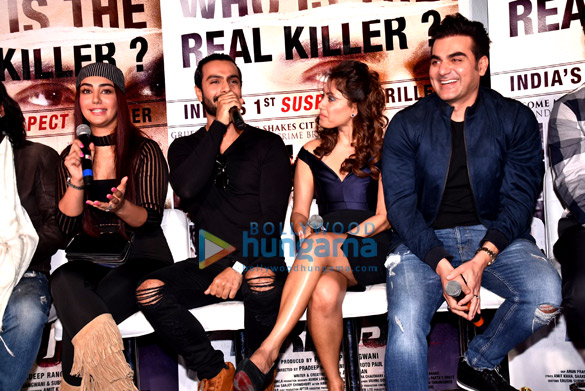 arbaaz manjari mahek at nirdosh trailer launch 4