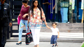 Arpita Khan snapped with baby Ahil at BKC