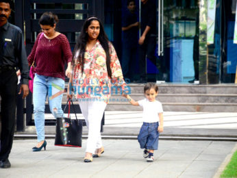 Arpita Khan snapped with baby Ahil at BKC