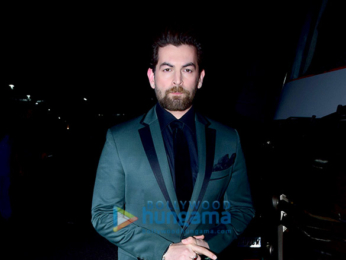 Dharmendra and Neil Nitin Mukesh snapped on the sets of The Drama Company
