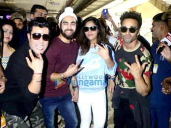 Fukrey Returns team snapped at Andheri metro station