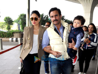 Kareena Kapoor Khan, Saif Ali Khan and Taimur spotted going to Delhi