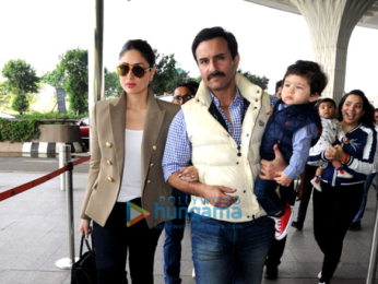 Kareena Kapoor Khan, Saif Ali Khan and Taimur spotted going to Delhi
