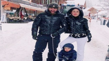 Taimur Ali Khan enjoys snow ride with Kareena Kapoor Khan and Saif Ali Khan in Switzerland