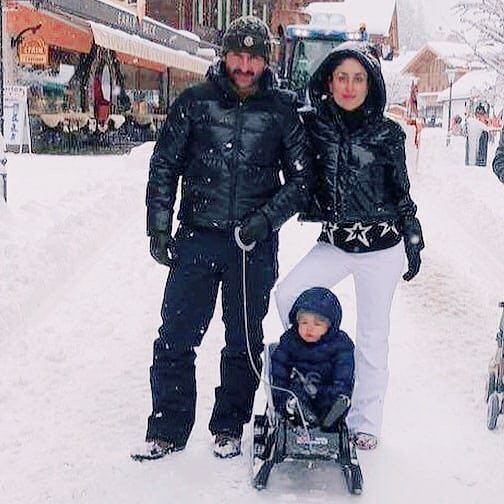 Kareena Kapoor Khan and Saif Ali Khan in Switzerland