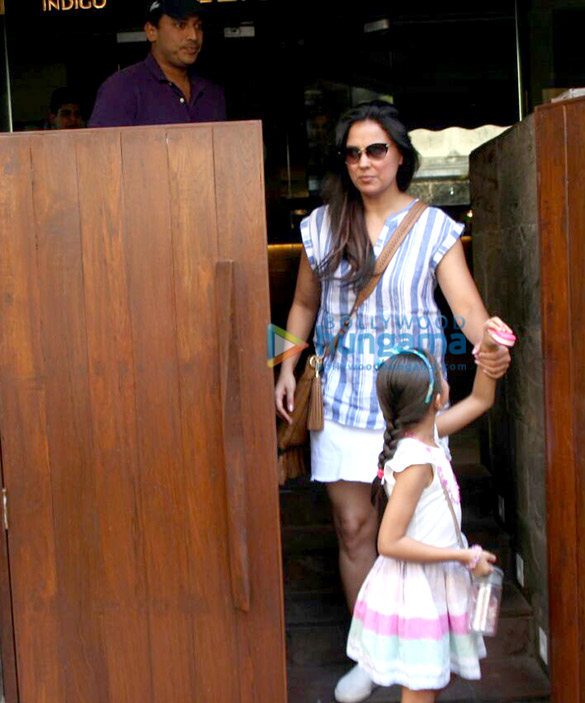 Lara Dutta dines with family at Indigo Delicatessen in Bandra Lara Dutta dines with family at Indigo Delicatessen in Bandra