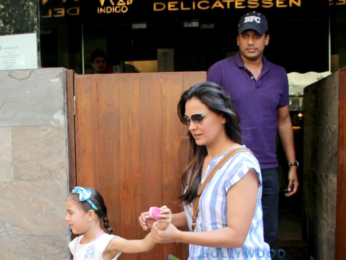 Lara Dutta dines with family at Indigo Delicatessen in Bandra