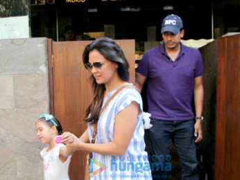 Lara Dutta dines with family at Indigo Delicatessen in Bandra