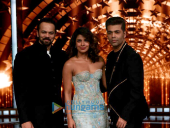 Priyanka Chopra, Karan Johar and Rohit Shetty on the sets of India's Next Superstars
