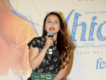 Rani Mukerji snapped at the trailer launch of her film Hichki
