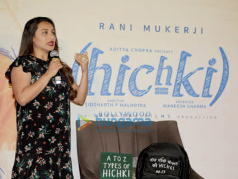 Rani Mukerji snapped at the trailer launch of her film Hichki