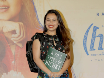 Rani Mukerji snapped at the trailer launch of her film Hichki