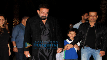 Sanjay Dutt snapped with his family at Yauatcha in Bandra