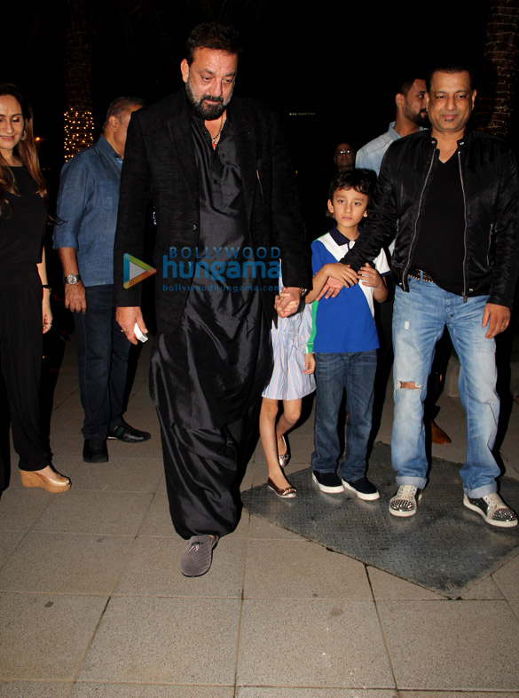 Sanjay Dutt snapped with his family at Yauatcha in Bandra