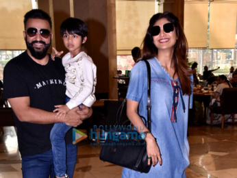 Shilpa Shetty and Raj Kundra snapped at JW Marriot