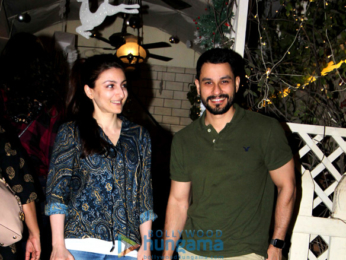 Soha Ali Khan and Kunal Khemu snapped at Smoke House Deli in Bandra