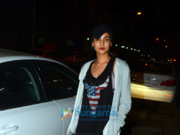 Sonal Chauhan and Varun Dhawan spotted after gym in Bandra
