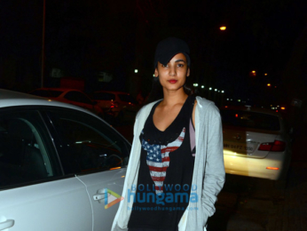 Sonal Chauhan and Varun Dhawan spotted after gym in Bandra