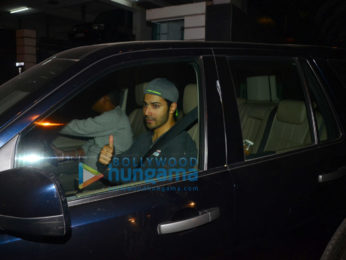 Sonal Chauhan and Varun Dhawan spotted after gym in Bandra