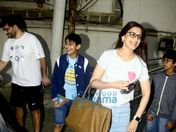 Sonali Bendre snapped with family at Juhu PVR