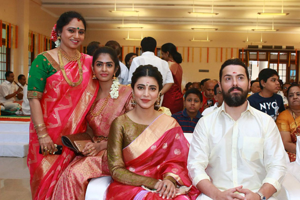Spotted Shruti Haasan attends a friend’s wedding with father-beau Michael Corsale