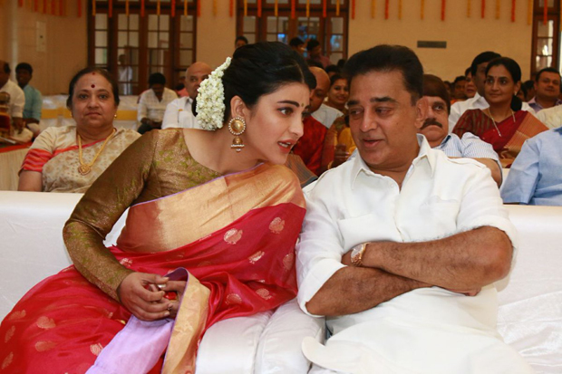 Spotted Shruti Haasan attends a friend’s wedding with father-sup