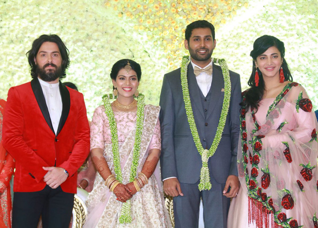 Spotted Shruti Haasan attends a friend’s wedding with father-superstar