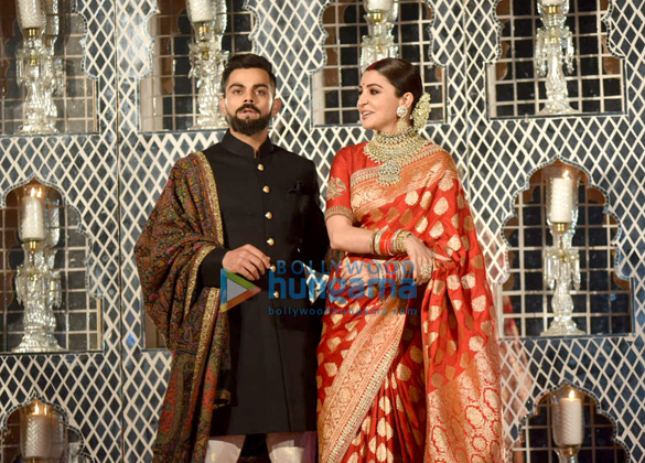 virat kohli and anushka sharma snapped at their delhi wedding reception 1